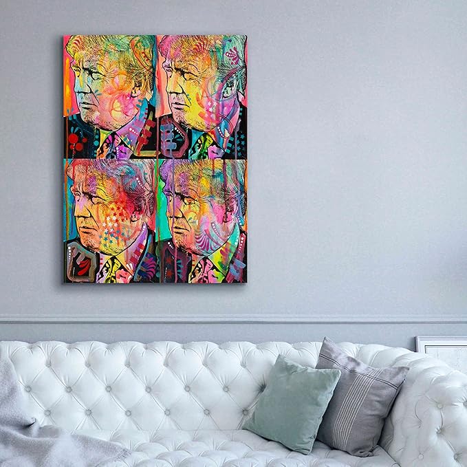 Epic Graffiti 'Trump 4 Up' by Dean Russo, Canvas Wall Art, 40"x54"