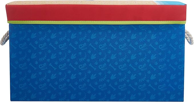 Ryan's World Collapsible Toy Storage Bench and Ottoman, 14.5" H x 14.5" D x 25" L