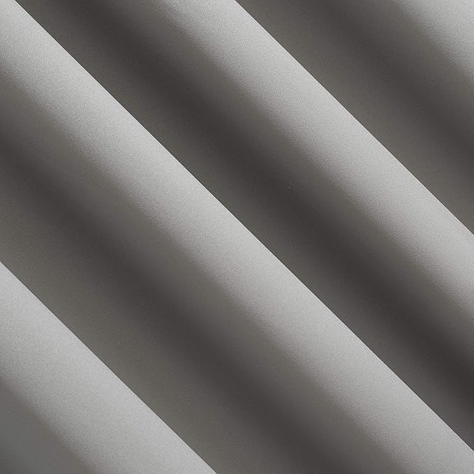 Sun Zero Nordic Theater Grade Extreme 100% Blackout Grommet Curtain Single Panel, 52" x 63", Silver Gray