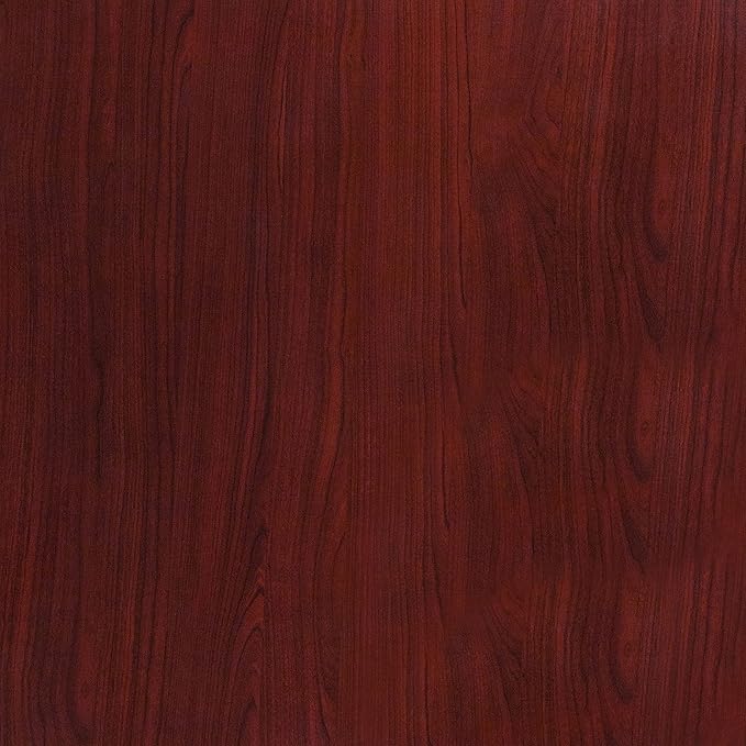Flash Furniture 36'' Square High-Gloss Mahogany Resin Table Top with 2'' Thick Drop-Lip