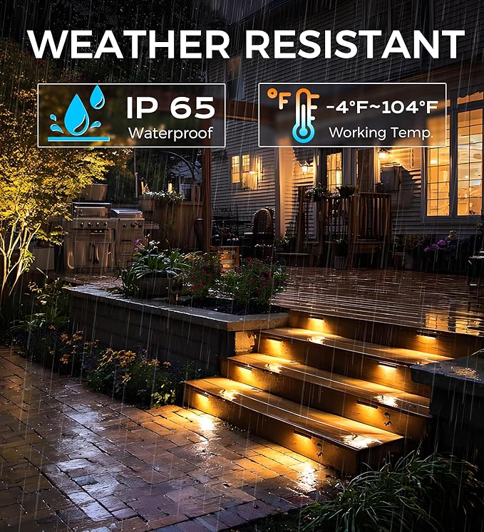 CLOUDY BAY [6 Pack] 7 Inch 12V-15 VAC/DC Low Voltage Hardscape Lighting Paver Light,Retaining Wall Lights Outdoor,IP65 Waterproof, 5W 2700K Soft White,Frost Lens Deck Step Light
