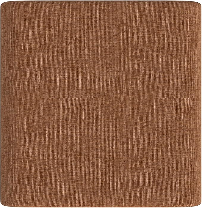 Spatial Order Modern Arch Chenille Ottoman | HomePop Home Décor | Ottoman for Living Room & Bedroom - Orange Rust