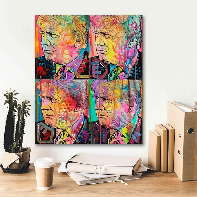 Epic Graffiti 'Trump 4 Up' by Dean Russo, Canvas Wall Art, 20"x24"