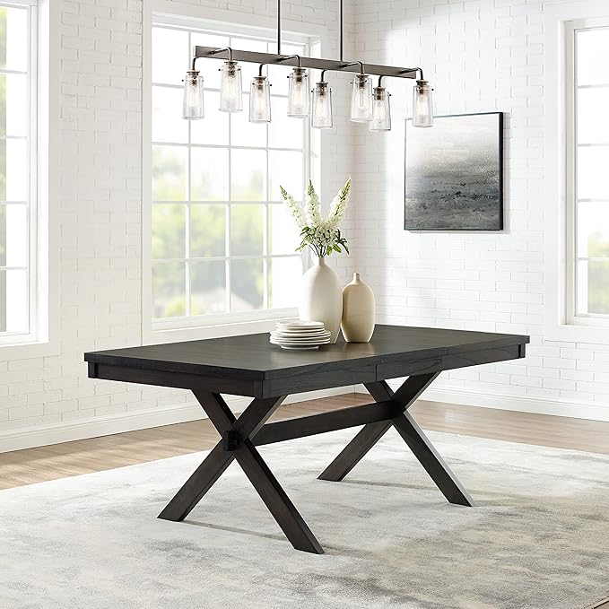 Crosley Furniture Hayden Modern Farmhouse Wood Dining Table, Slate