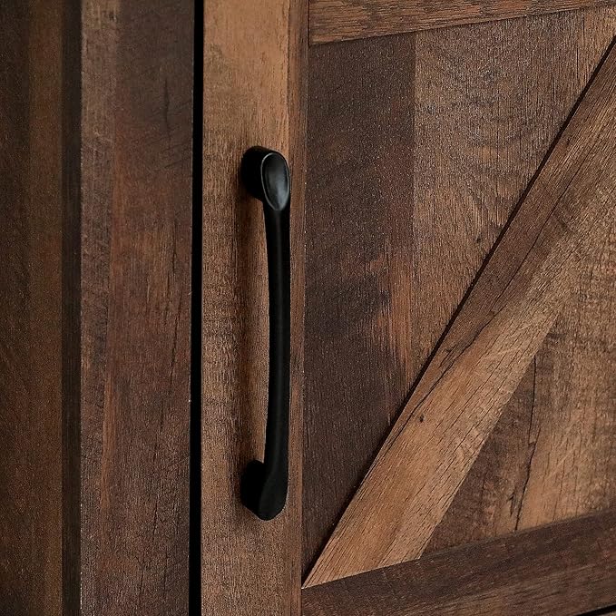 Furinno Cabinet Stand with Storage for TV up to 65 Inch, 70 Inch, Rustic Brown