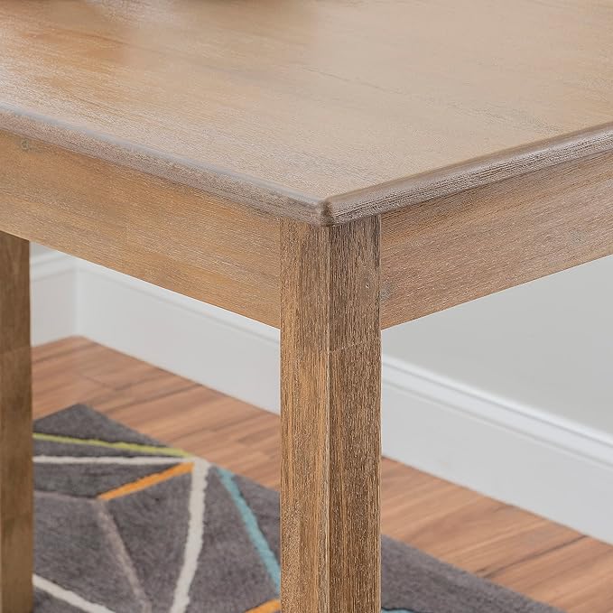 Linon Carter Brown with Greywash Wooden Counter Height Tavern Table