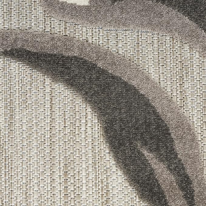 Nourison Home Aloha Beige 3'6" x 5'6" Area Rug - Easy Clean, Non Shedding, Bed Room, Living Room, Dining Room, Kitchen (4' x 6')