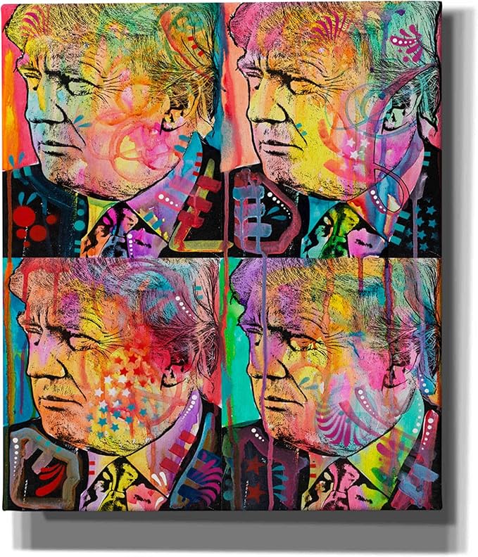 Epic Graffiti 'Trump 4 Up' by Dean Russo, Canvas Wall Art, 26"x30"