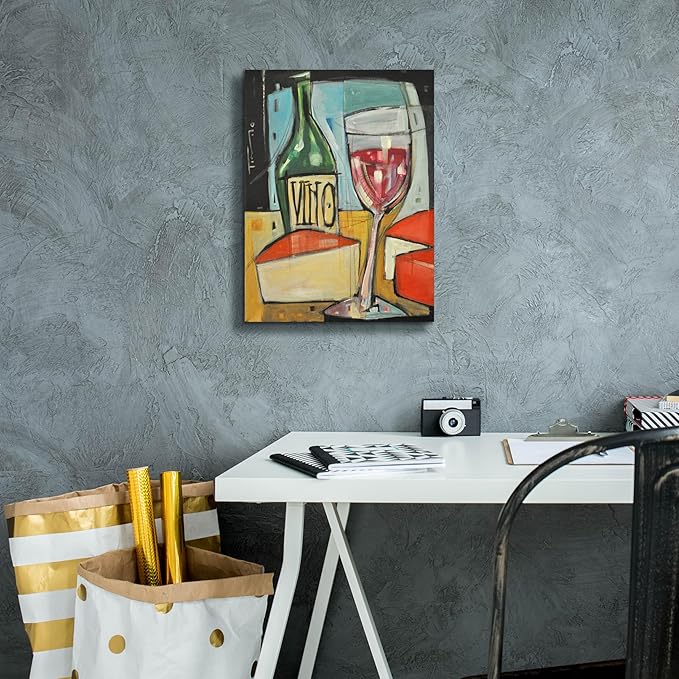 Epic Graffiti 'Red Wine And Cheese' by Tim Nyberg, Canvas Wall Art, 12"x16"
