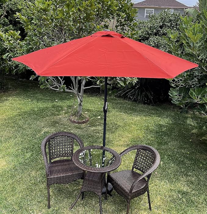 BELLRINO DECOR Replacement STRONG & THICK 9ft 6 Ribs Umbrella Canopy (Canopy Only)