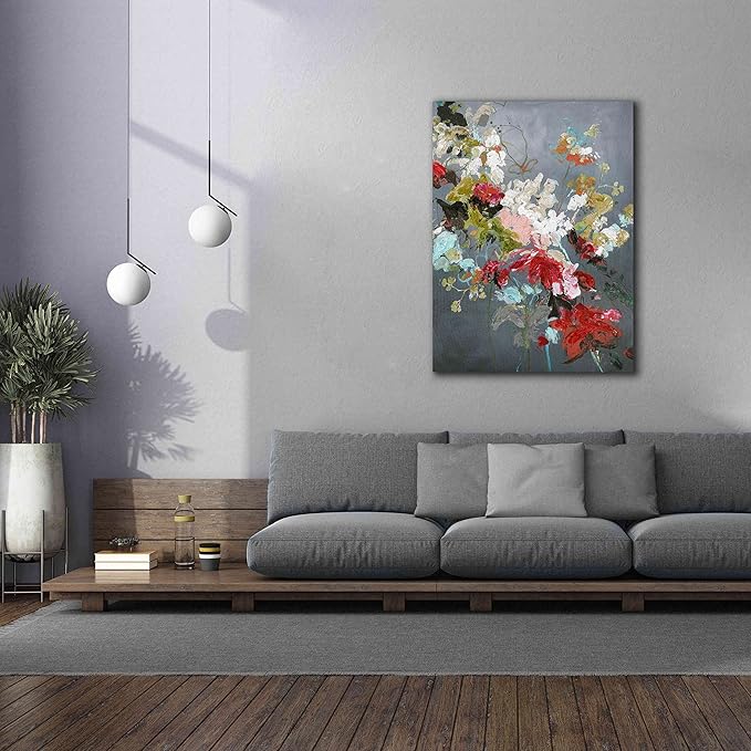 Epic Graffiti 'Abstract Floral 2' by Design Fabrikken, Giclee Canvas Wall Art, 40"x54"