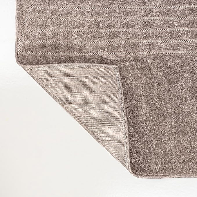 JONATHAN Y Nordby High-Low Arch Striped Indoor/Outdoor Area Rug, 3x5, Taupe/Beige, for Patio, Backyard, Living Room, Bedroom, Office, Hose-Washable (SCN104D-3)