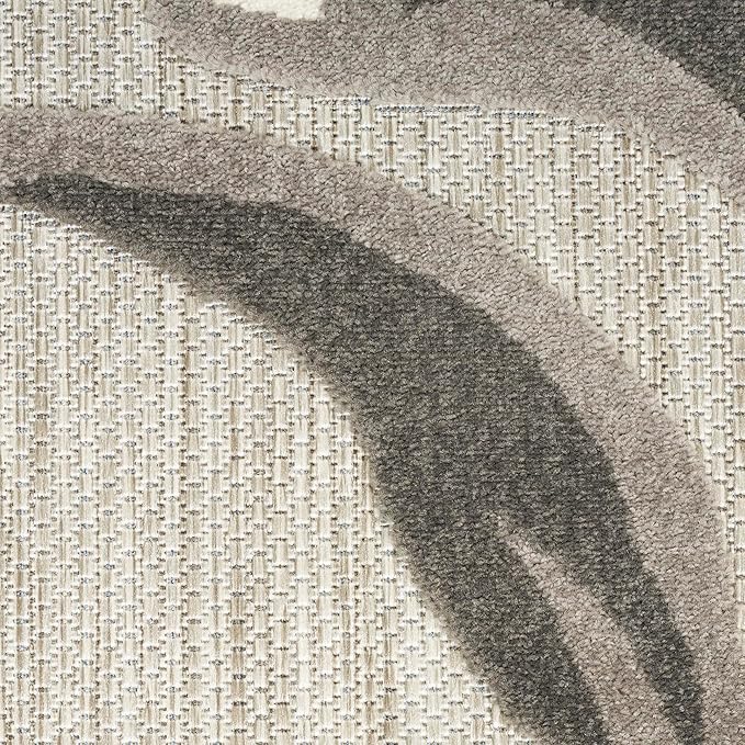 Nourison Home Aloha Beige 6' x 9' Area Rug - Easy Clean, Non Shedding, Bed Room, Living Room, Dining Room, Kitchen (6' x 9')