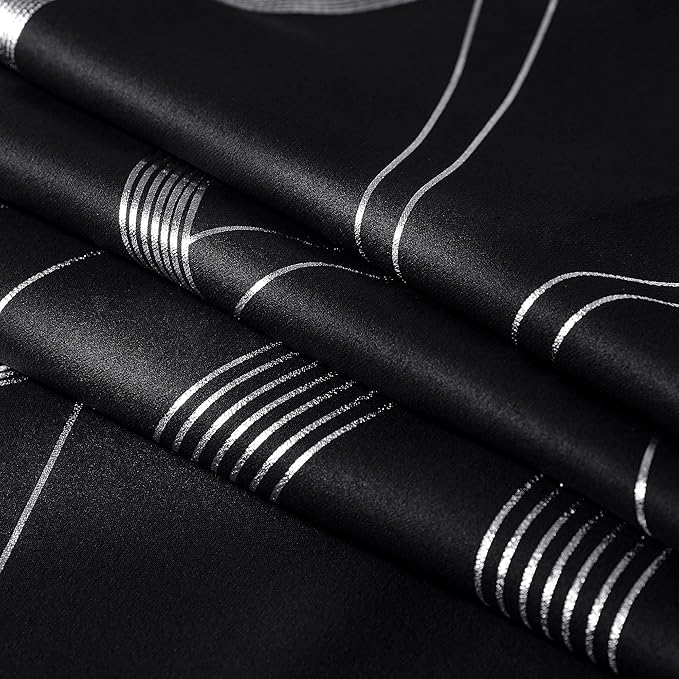 NICETOWN Black Out Floral Curtain Panels 84 inches Long - Light Reducing Thermal Insulated Grommet Blackout Patterned Panels/Drapes for Living Room/Nursery/Kids Room (Set of 2, W52 by L84)