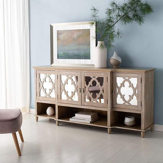 Safavieh Couture Home Juliette Contemporary White Mirrored Sideboard