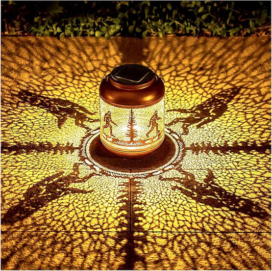 Bigfoot Solar Lanterns Outdoor Waterproof Hanging Solar Lights Big Foot Sasquatch Gifts for Men Women/Bigfoot Lovers Gifts Metal Decorative LED Lanterns for Garden Decor,Patio,Lawn,Pathway,Yard