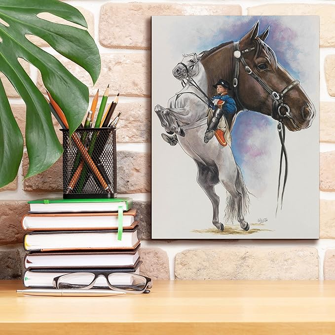 Epic Graffiti 'Lippizaner' by Barbara Keith, Canvas Wall Art, 12"x16"