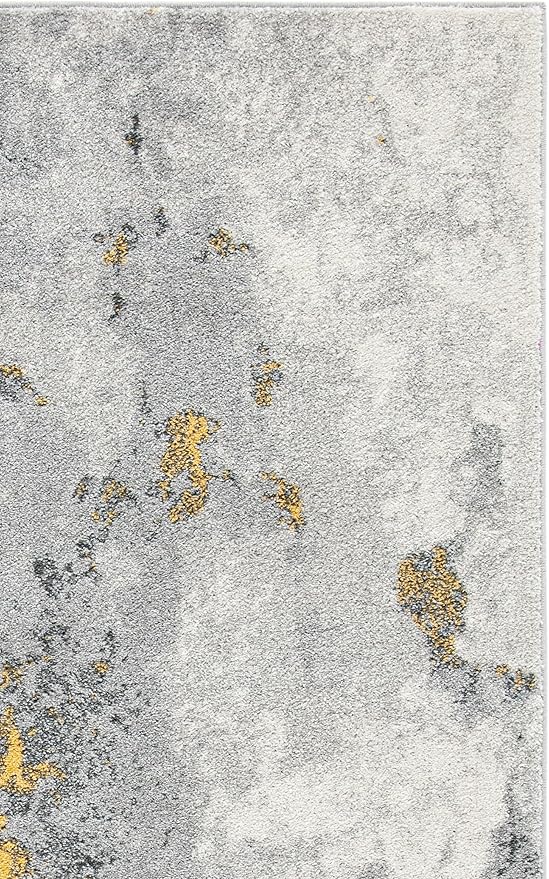 SAFAVIEH Adirondack Collection Runner Rug - 2'6" x 20', Grey & Yellow, Modern Abstract Design, Non-Shedding & Easy Care, Ideal for High Traffic Areas in Living Room, Bedroom (ADR134H)