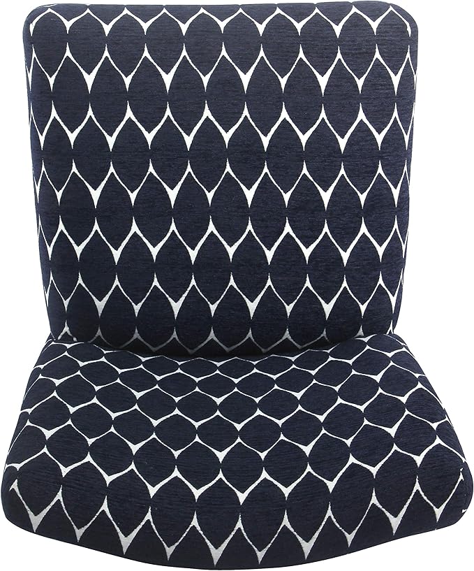 HomePop Upholstered Counter Height Barstool, 29-inch, Textured Navy