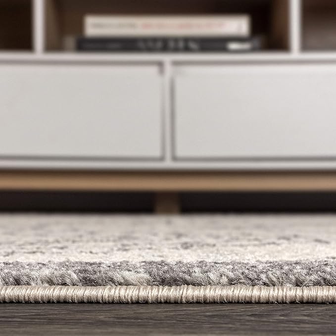 JONATHAN Y Amir Moroccan Beni Souk Cream/Gray 6x6 Square Indoor Area Rug, Bohemian, Scandinavian, Easy-Cleaning for Living Room, Bedroom, Kitchen, Pet Friendly, Non-Shedding (MOH200B-6SQ)