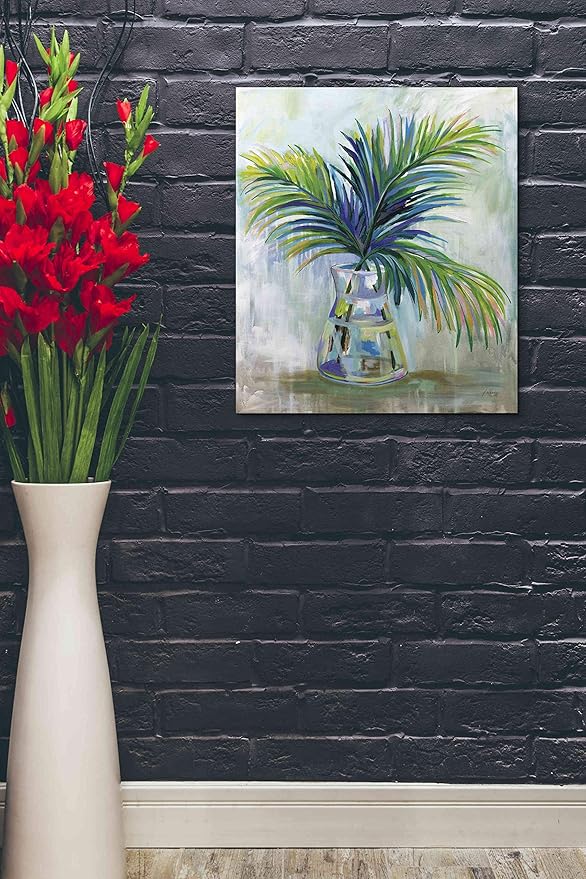 Epic Graffiti "Palm Leaves I by Jeanette Vertentes, Canvas Wall Art, 20"x24"