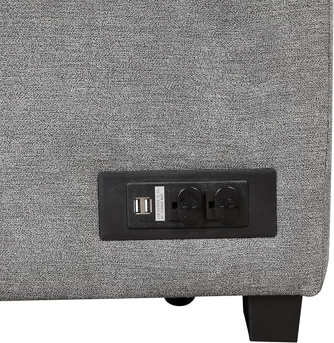 ERYE 84-Inch Left Facing Corner Sleeper Sectional Sofa with Pull Out Sleeper Couch Bed and Storage Ottoman,L-Shaped Corner Convertible Sofa Bed W/Cupholder & Padded Armrests | USB Charging Ports, 3-pin Plug Socket