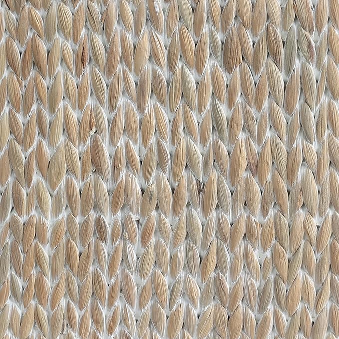 happimess WRK1000C Annulus 24.61" 3-Shelf Circular Handwoven Hyacinth Wall Rack, White Wash for Storage and Decoration in Bathroom, Bedroom, Living Room