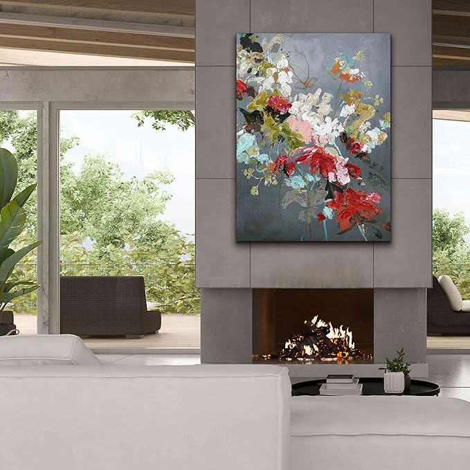 Epic Graffiti 'Abstract Floral 2' by Design Fabrikken, Giclee Canvas Wall Art, 40"x54"