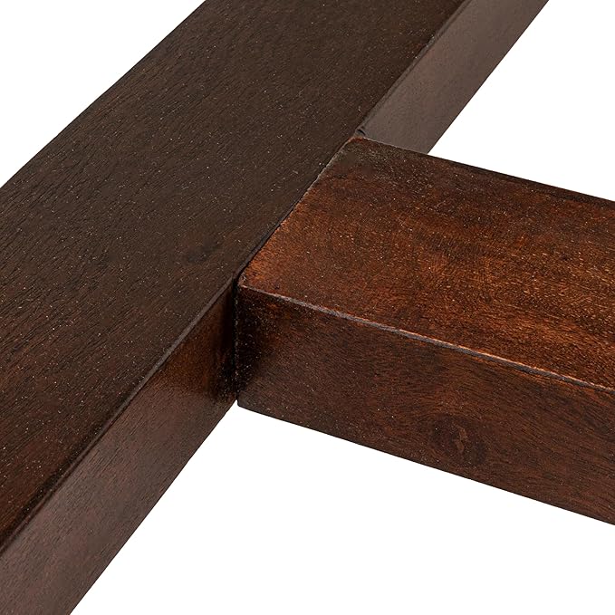 Creative Co-Op Elegant Acacia Trestle Dining Table, Walnut