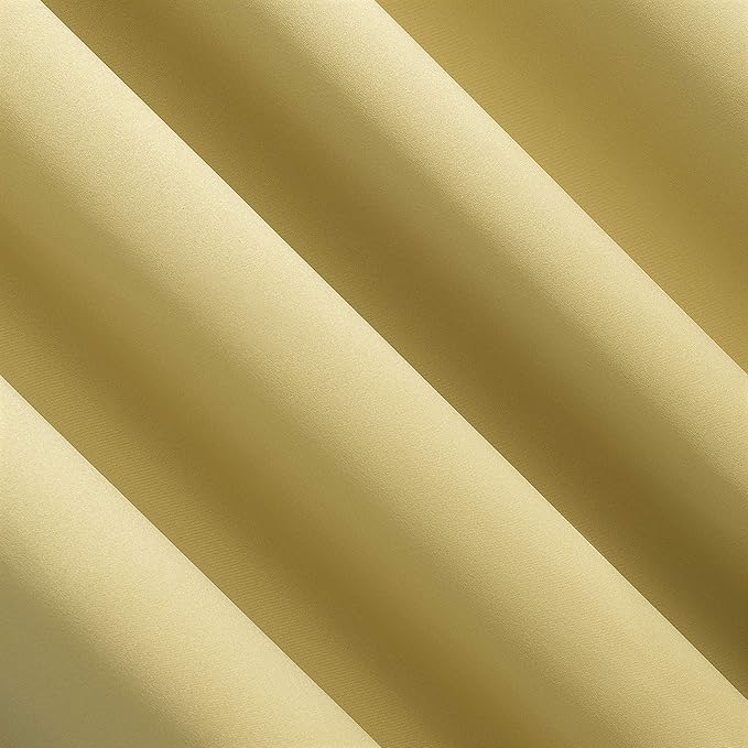 Sun Zero Nordic 2-pack Theater Grade Extreme 100% Blackout Grommet Curtain Panel Pair, 52" x 63", Flax