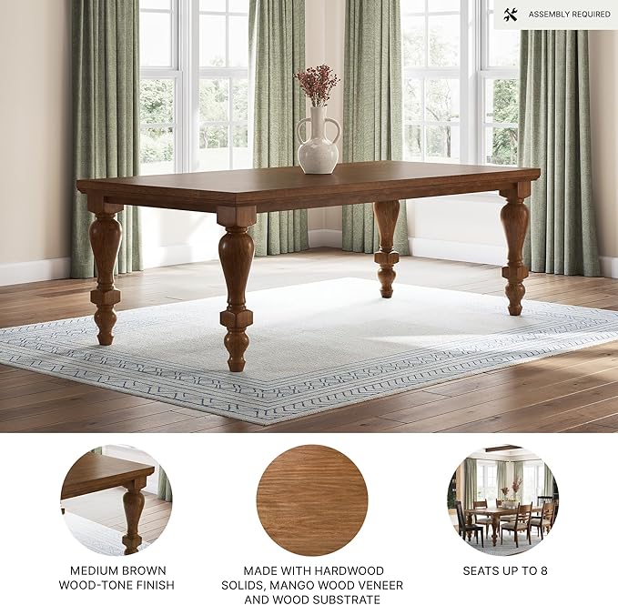 Signature Design by Ashley Chadworth Rustic Dining Table, Dark Brown