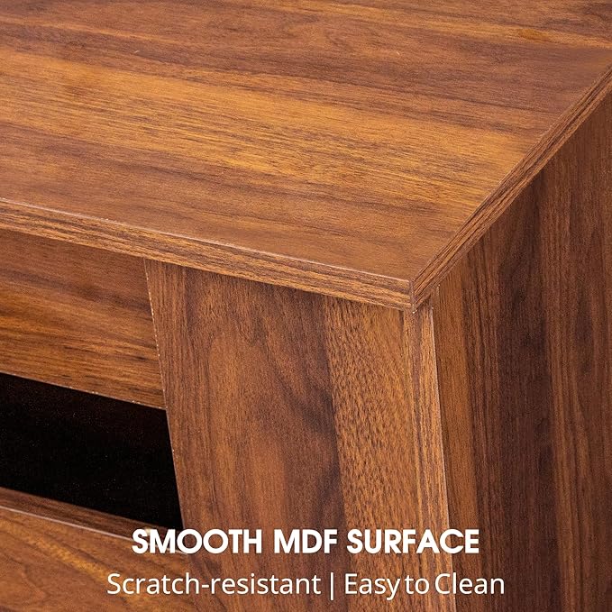 20''- 118.5'' Extendable Dining Room Table, Expandable Dining Table, Modern Large Table, for 2-12 Person, Walnut Brown