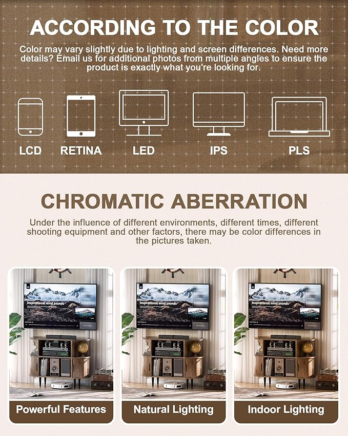 35.4" Fluted Small TV Stand, Mid Century Modern TV Stands for Bedroom,TV Entertainment Center with Storage for TVs, Round Media Console Cabinet with Sliding Doors for Bedroom, Living Room (Walnut)