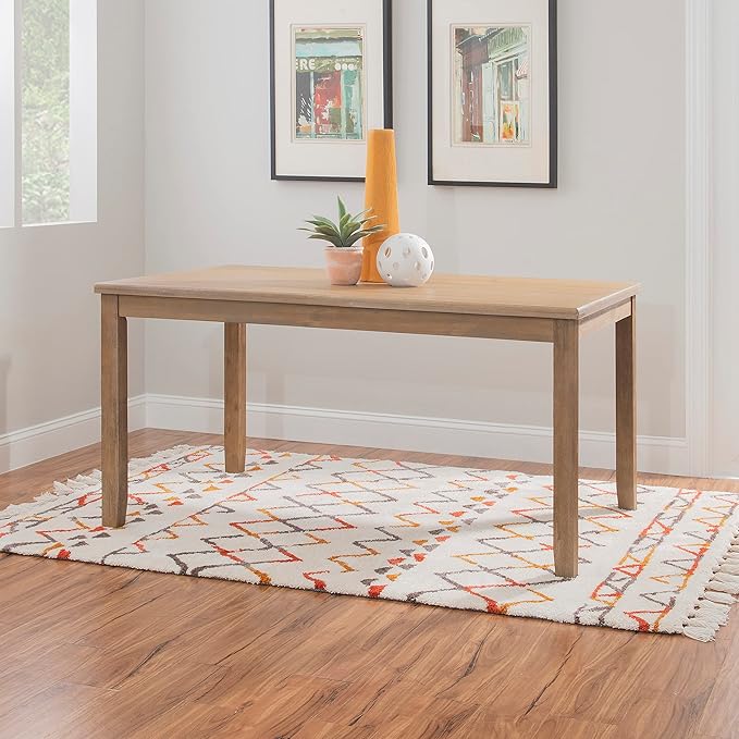 Linon Carter Greywash Wooden Dining Table