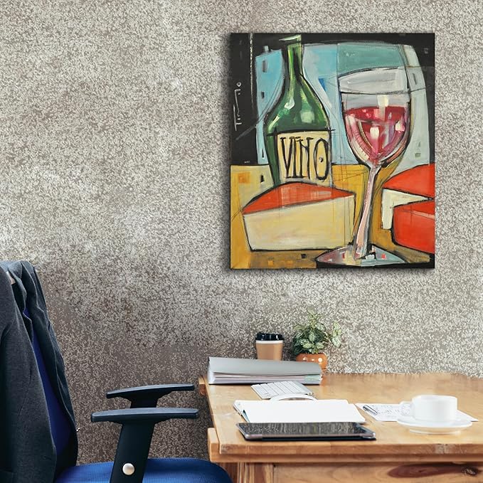 Epic Graffiti 'Red Wine And Cheese' by Tim Nyberg, Canvas Wall Art, 26"x30"