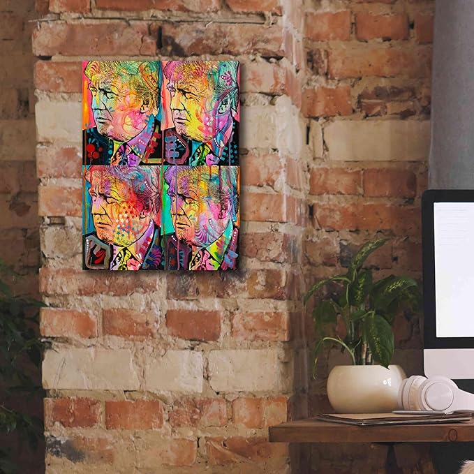 Epic Graffiti 'Trump 4 Up' by Dean Russo, Canvas Wall Art, 12"x16"