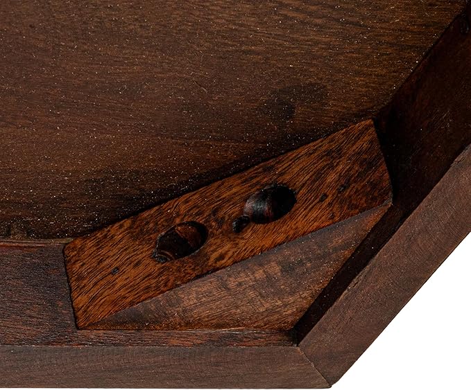 Creative Co-Op Elegant Acacia Trestle Dining Table, Walnut