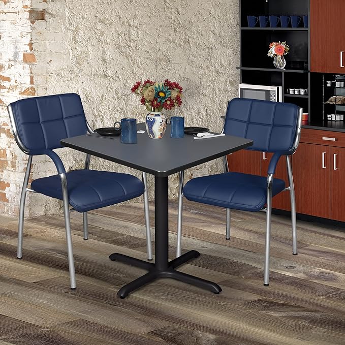 Cain 30" Square Breakroom Table- Grey