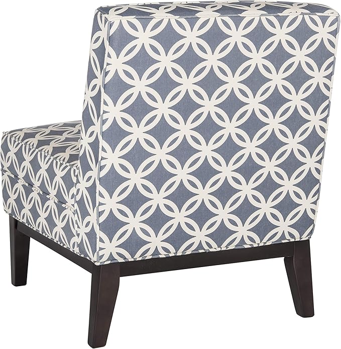 Safavieh Mercer Collection Armond Blue and Espresso 33-inch Accent Chair