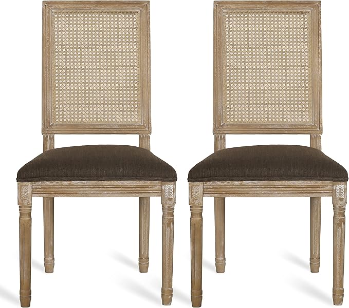 Christopher Knight Home Regina Dining Chair, Brown + Natural