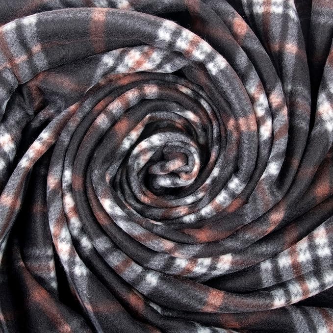 Trail maker 24 Pack Bulk Plaid Sherpa Fleece Throw Blankets 50 x 60 for Wedding Guests, Homeless, Pets | Plaid Fleece Throw Blankets Bulk