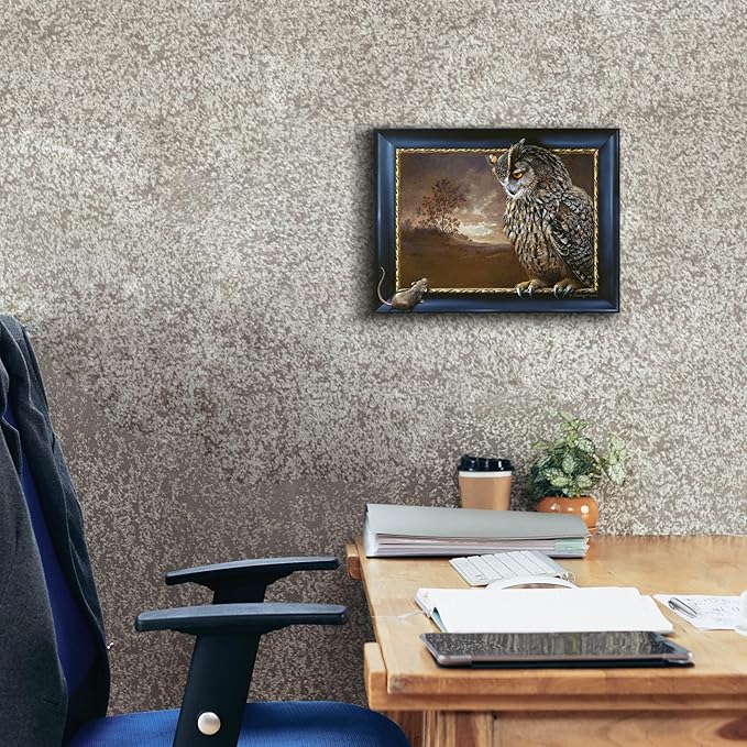 Epic Graffiti 'Eagle Owl and Mouse' by Harro Maass, Canvas Wall Art, 16"x12"