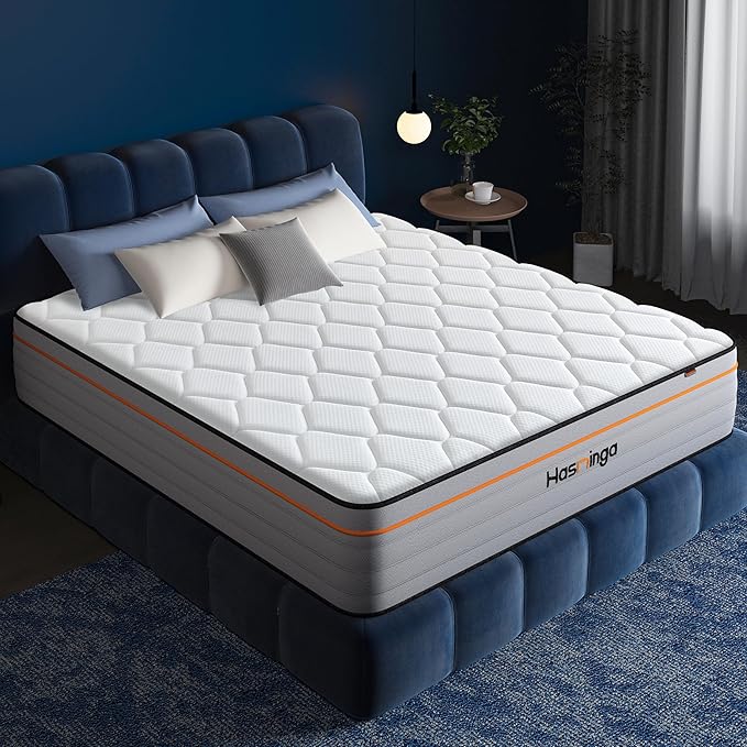 12 Inch Full Mattress, Hybrid Medium Firm Memory Foam Mattress with Innerspring, Reinforced Edge Support, Cooling Gel Pillow Top, Pressure Relief & Motion Isolation, Bed in a Box