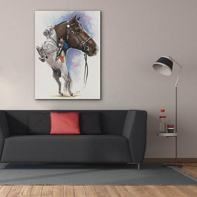 Epic Graffiti 'Lippizaner' by Barbara Keith, Canvas Wall Art, 40"x54"