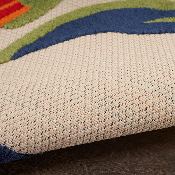 Nourison Home Aloha Multicolor 12' x 15' Area Rug - Easy Clean, Non Shedding, Bed Room, Living Room, Dining Room, Kitchen (12' x 15')