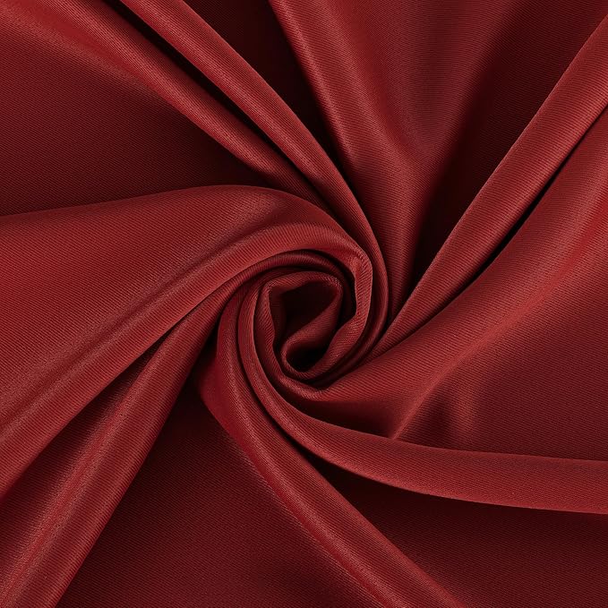 Sun Zero Nordic 2-Pack Theater Grade Noise Reducing Extreme 100% Blackout Grommet Curtain Panel Pair, 52" x 108", Red