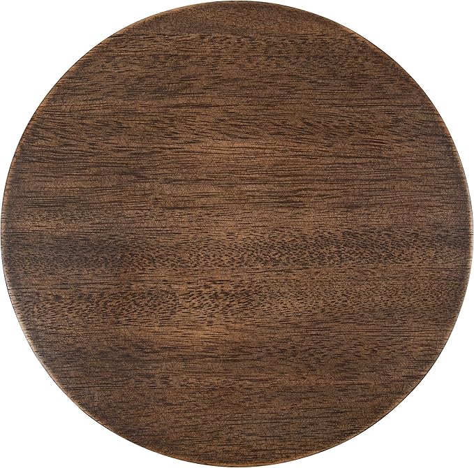 Kate and Laurel Wegner Traditional Wooden Round Drink Table; 8 x 23; Rich Brown; Elegant and Durable Pedestal Table for Use as Small Drink Table; Plant Stand; or Decorative Item Display