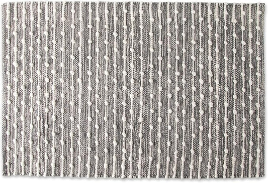 DII Slub Rug Collection Recycled Cotton Loop, 2x3', Mineral Gray
