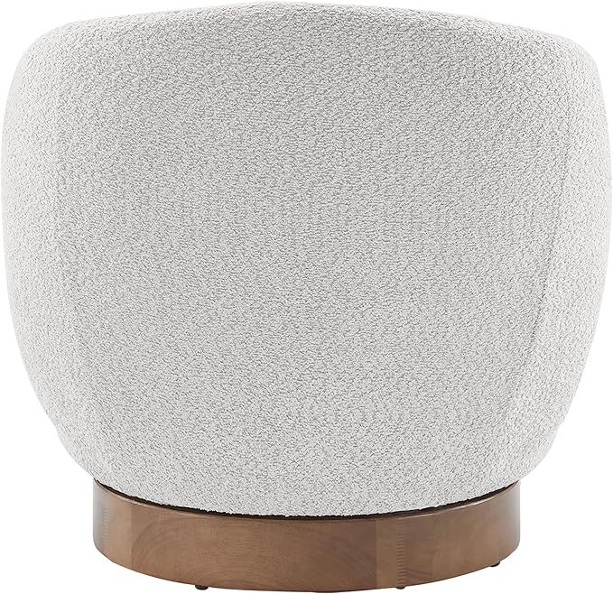 Swivel Accent Chair Modern Round Barrel Armchair Upholstered Performance Fabric for Bedroom Reading Waiting Living Room