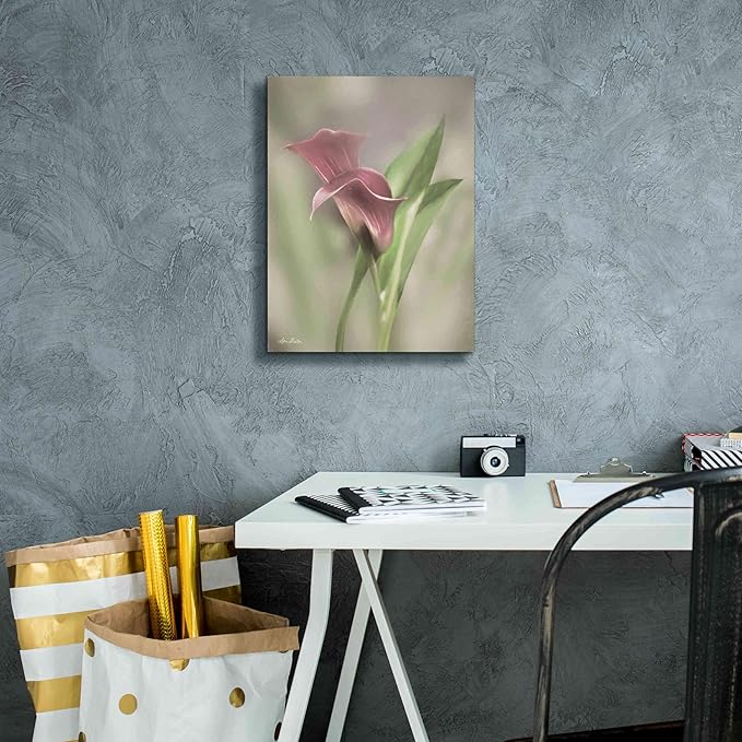Epic Graffiti 'Pink Calla Lily' by Lori Deiter, Canvas Wall Art, 12"x16"